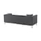 Armen Living Everest 90" Gray Fabric Upholstered Sofa with Brushed Stainless Steel Legs LCEV3GREY - alternate 4